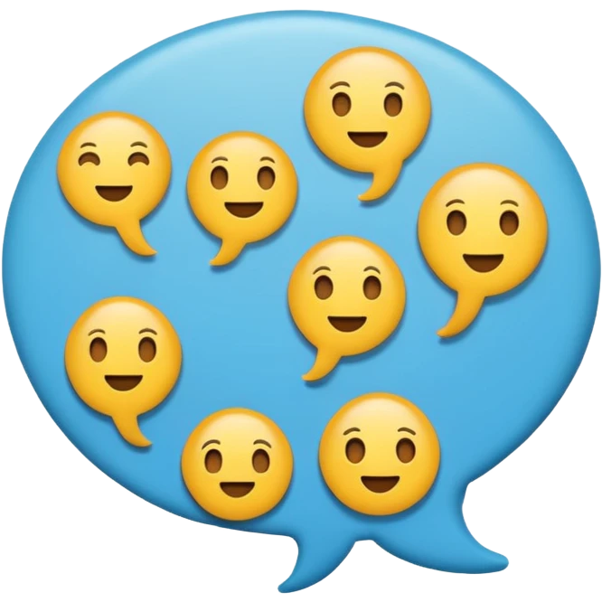 speech balloon with emojis emoji