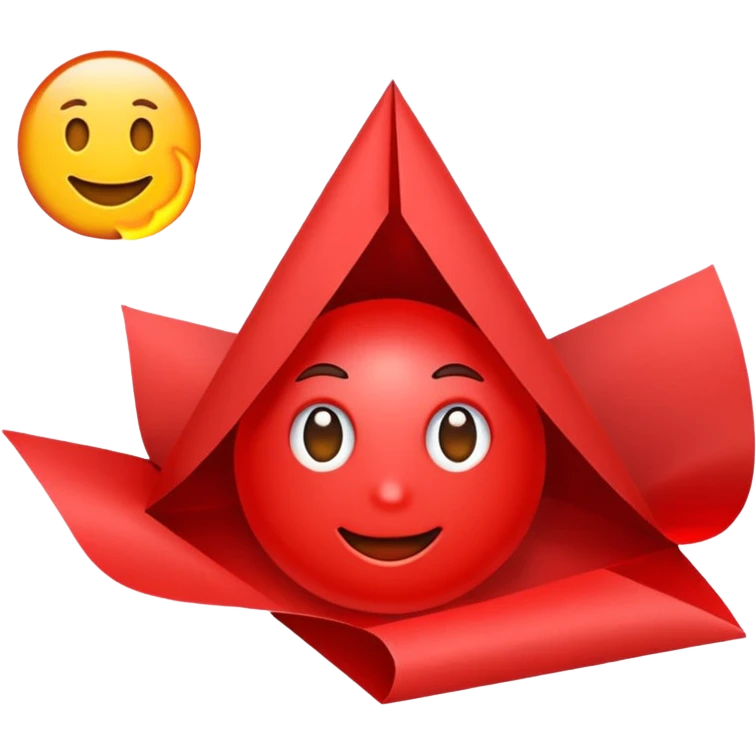 Planilha vermelha com papel emoji
