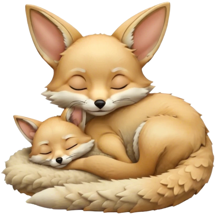 fennec sleeping emoji