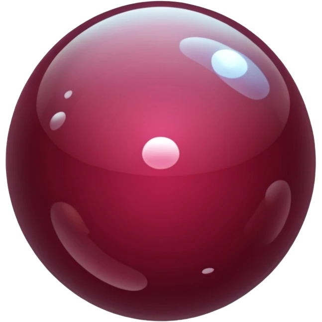 burgundy transparent sparkling bubble emoji