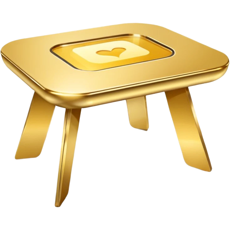 gold futuristic table emoji