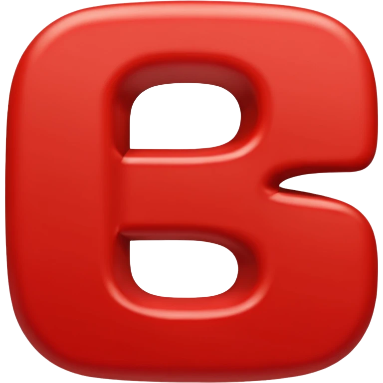 The Letter G with the color red emoji