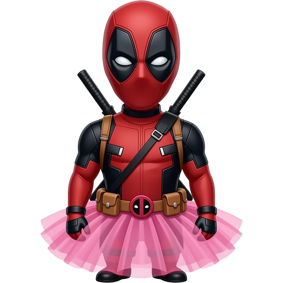deadpool in a pink tutu emoji