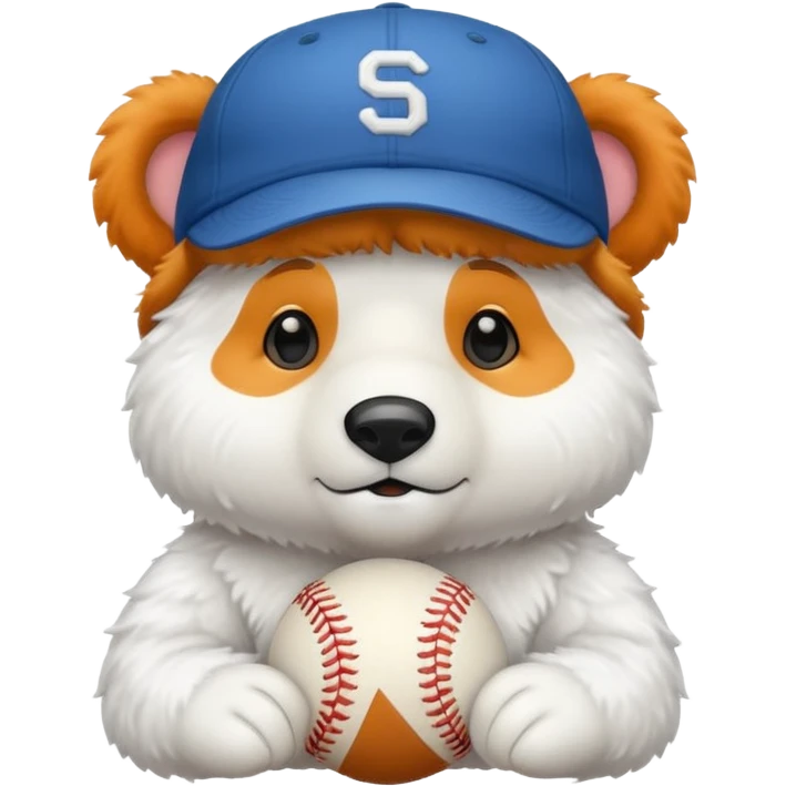 white Bear with cap emoji