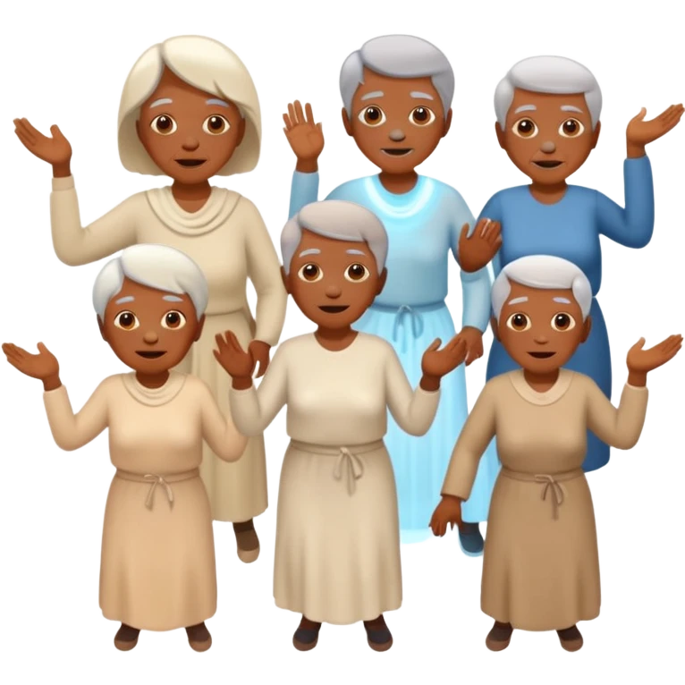 an emoji showing older people with power of $MOVEMENT, ethereal emoji