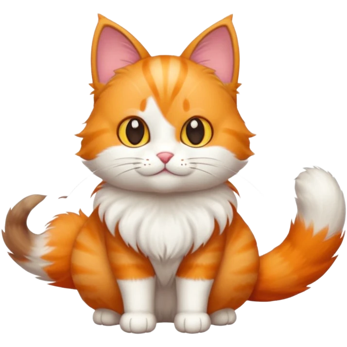 Cat with Fluffy Tails emoji