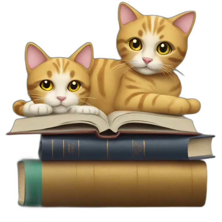 Books and cat emoji