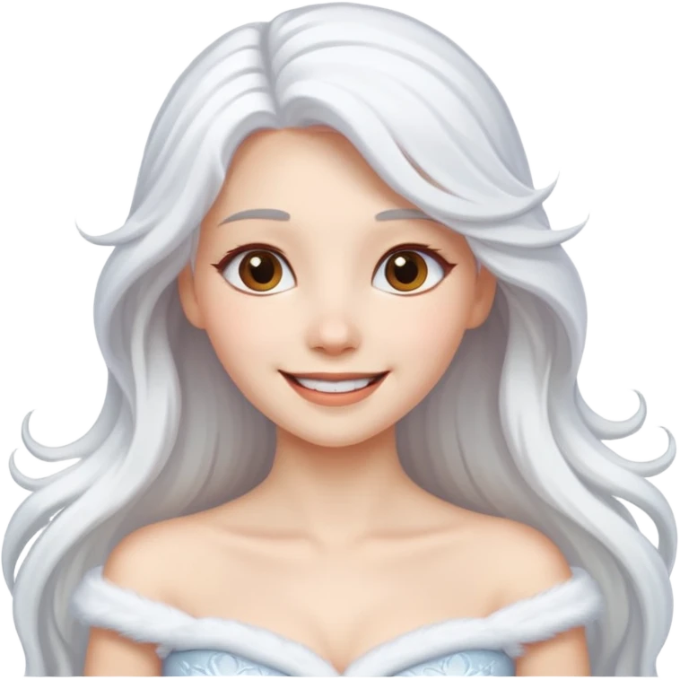 a smiling snow princess emoji