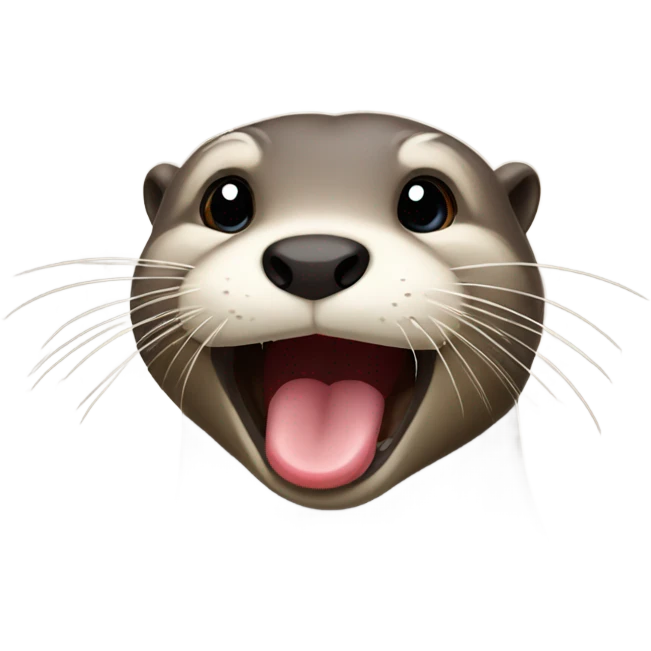 Otter pursing lips emoji