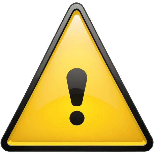 triangle warning sign with exclamation mark emoji