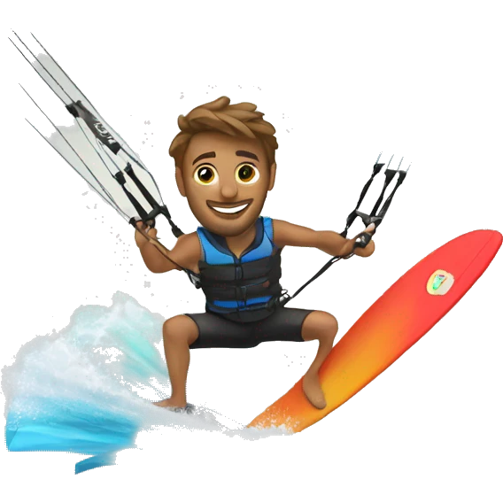 Guy kitesurfing  emoji