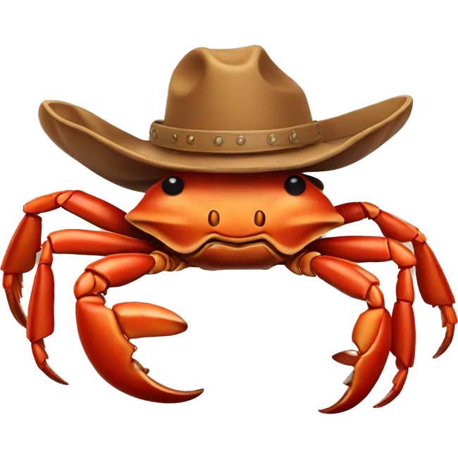 Crab with cowboy hat emoji