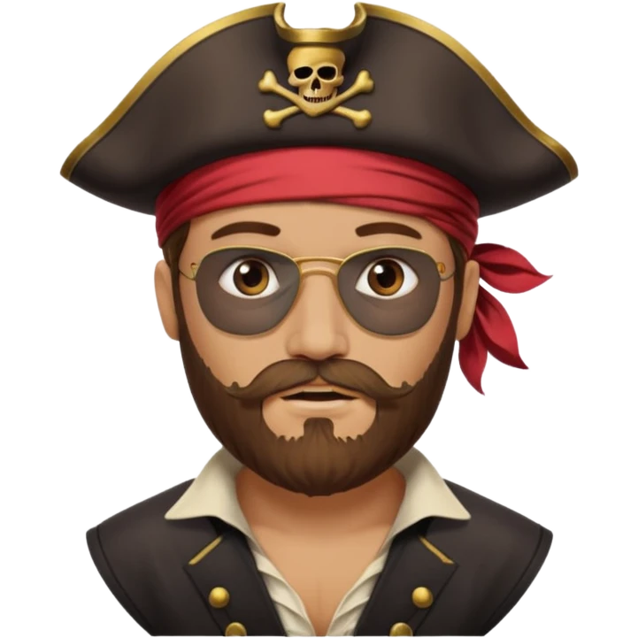 pirate captain eye pach beard emoji