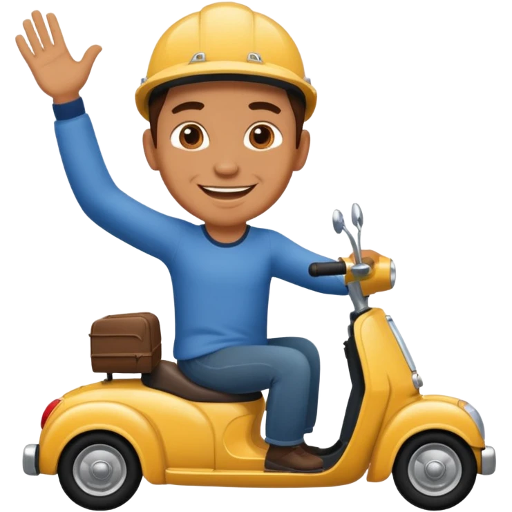 man on vehicle emoji