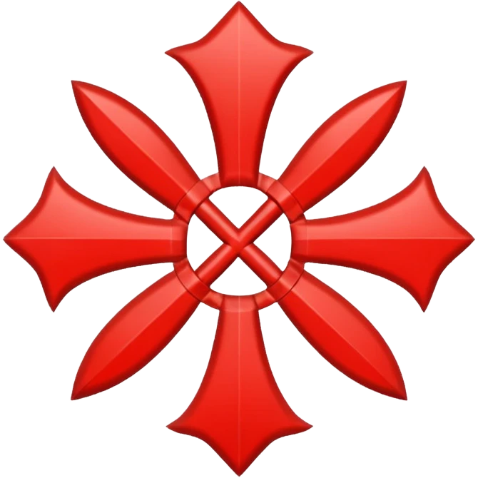 lauburu (Basque cross) icon with black outlines emoji