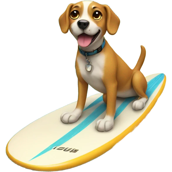 Surfing dog emoji