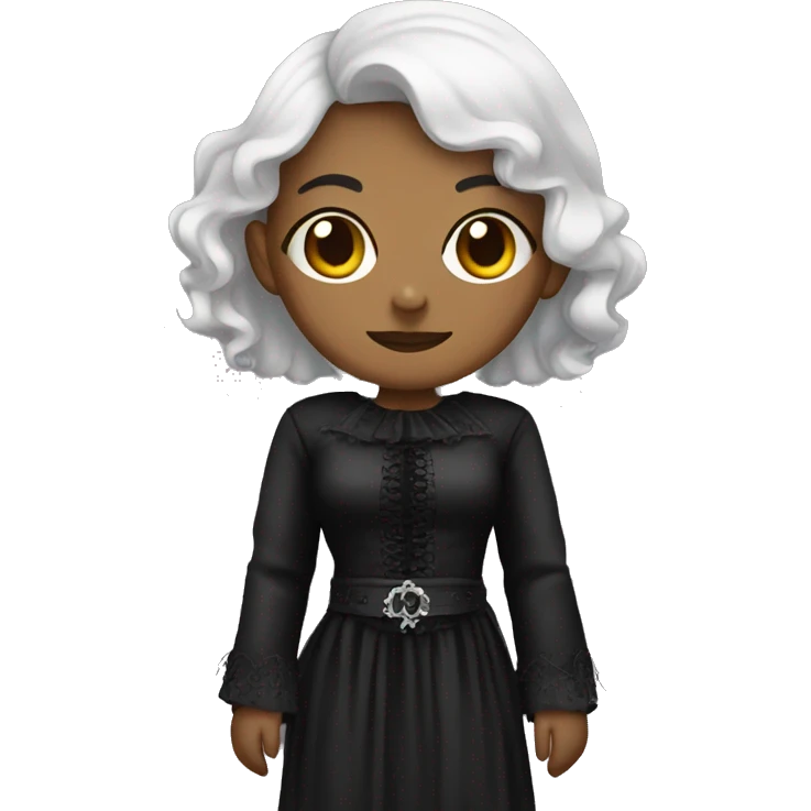 feminist with gothic clothing style emoji