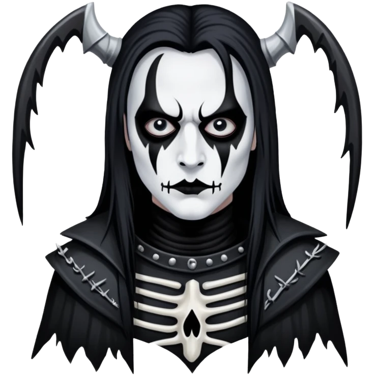 Black metallist with corpse paint  emoji