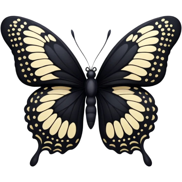 A black butterfly emoji