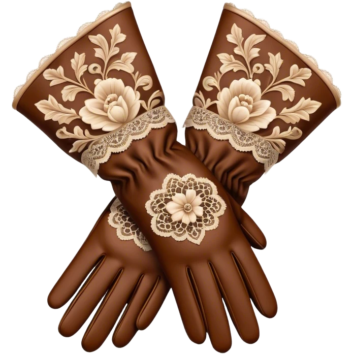 brown rococo gloves emoji
