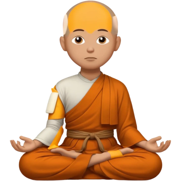 monk meditating emoji