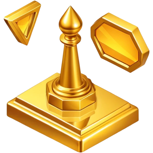 Real world assets isometric golden emoji