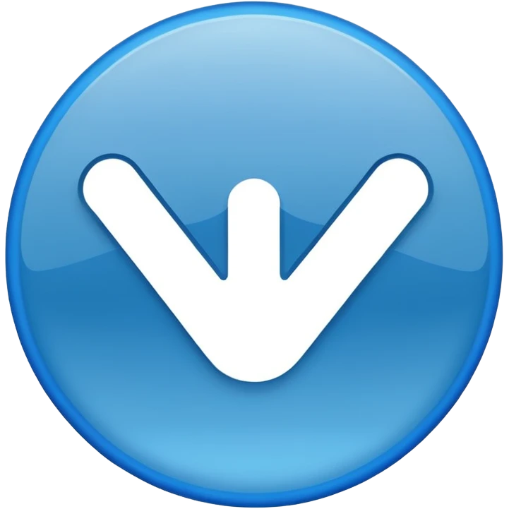 Blue tick mark carcle emoji