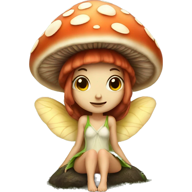 A mushroom fairy emoji