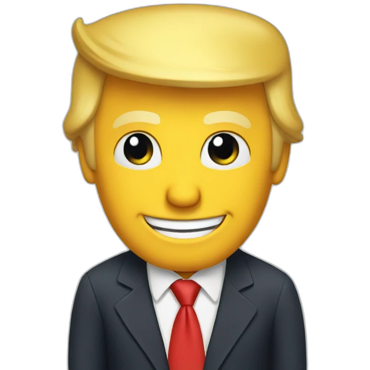Donald Trump who is happy emoji