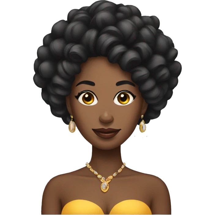 pampered black woman  emoji