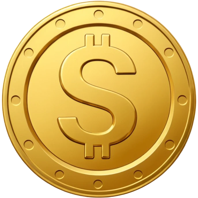 Gold coin with dollar sign emoji emoji