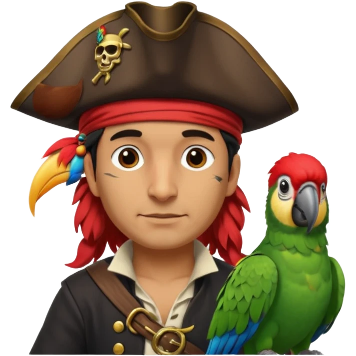 pirate and parrot emoji
