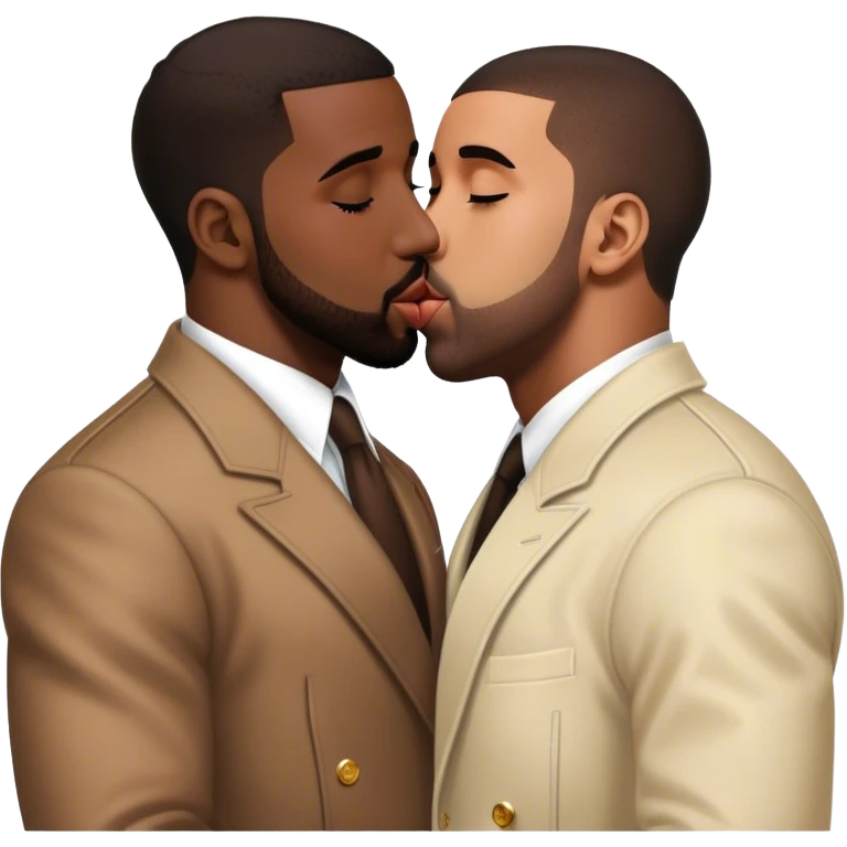 Drake kissing p diddy emoji
