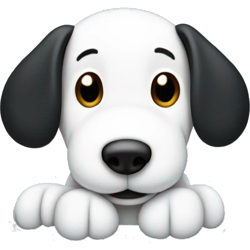 Snoopy with snow flake emoji