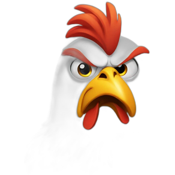 Angry chicken emoji