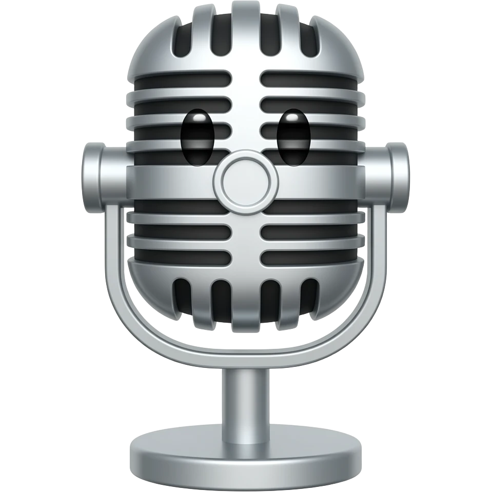 microphone with face emoji