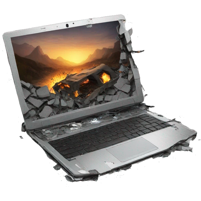 Destroyed Laptop emoji