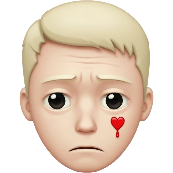 sad man with broken heart emoji