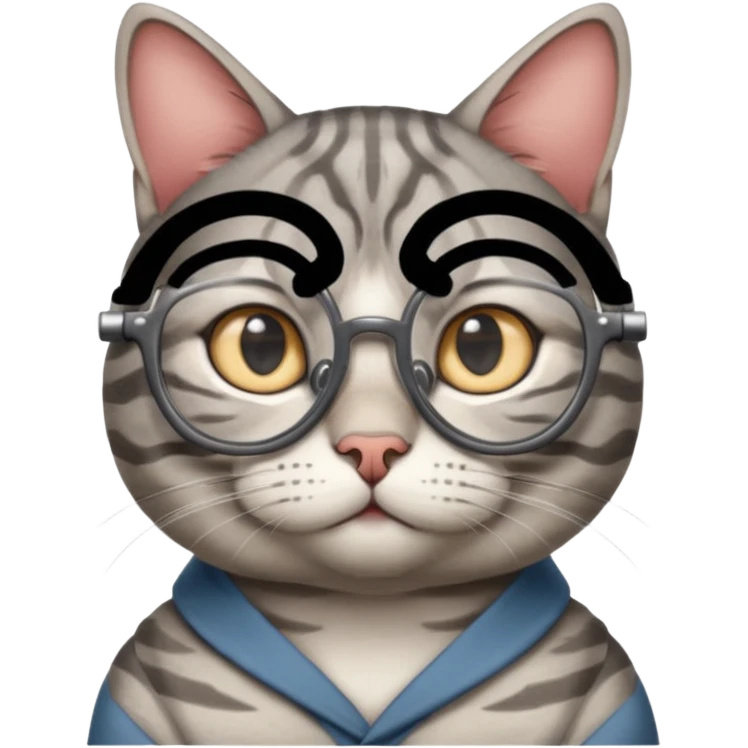 A philosopher cat emoji