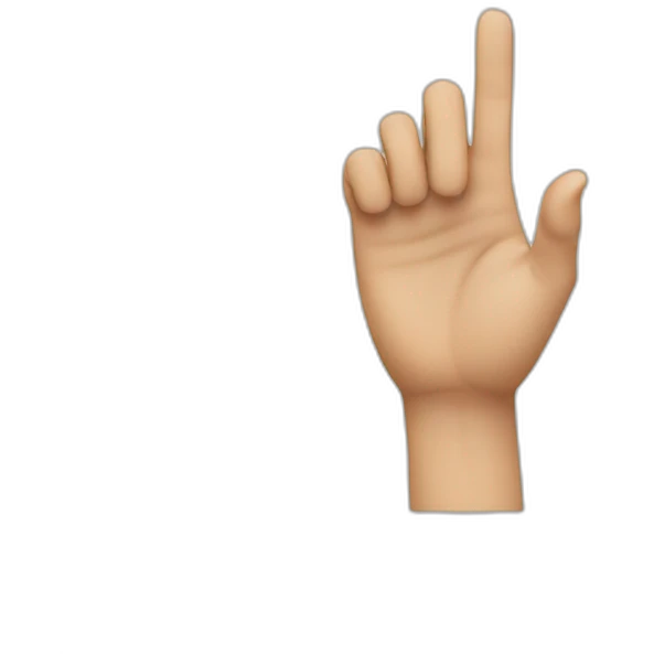 finger poiting straight  emoji