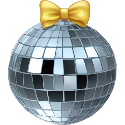 disco ball with bow emoji
