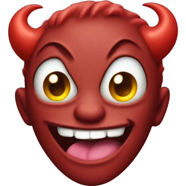 Devil winking with tongue out emoji