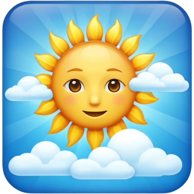 Sky with a sun emoji