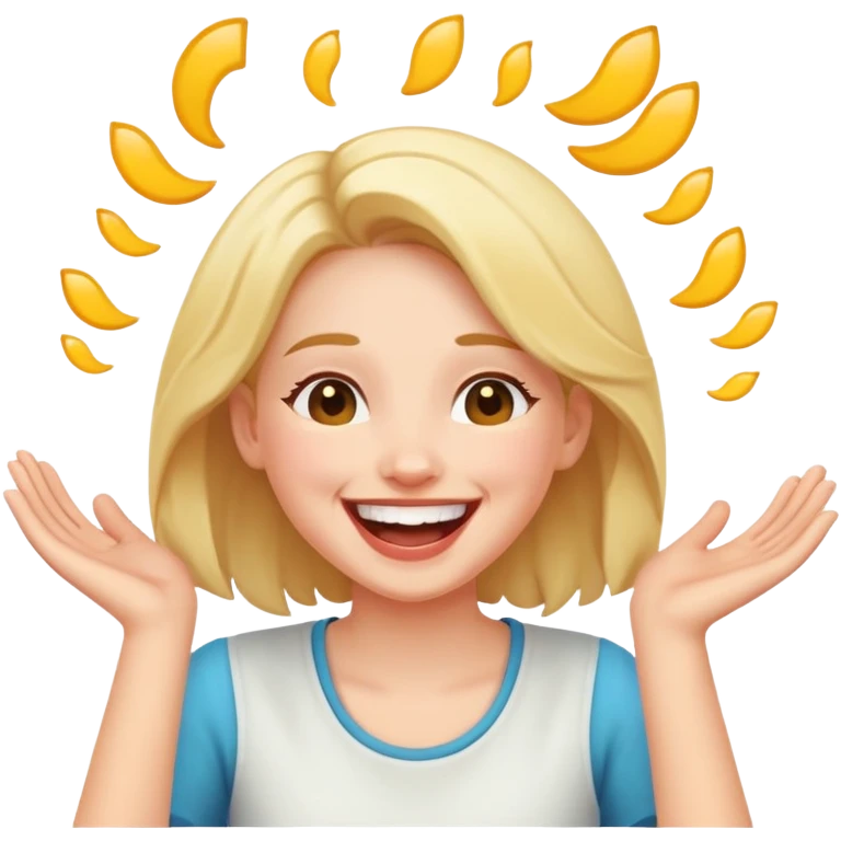 girl laughing with hands in her head emoji