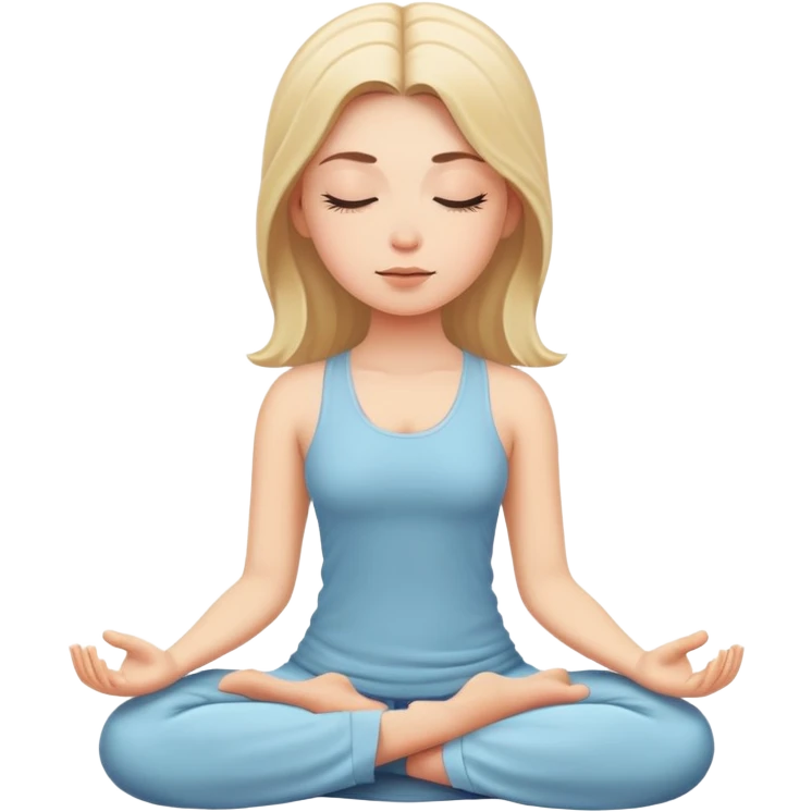 White girl  meditating emoji