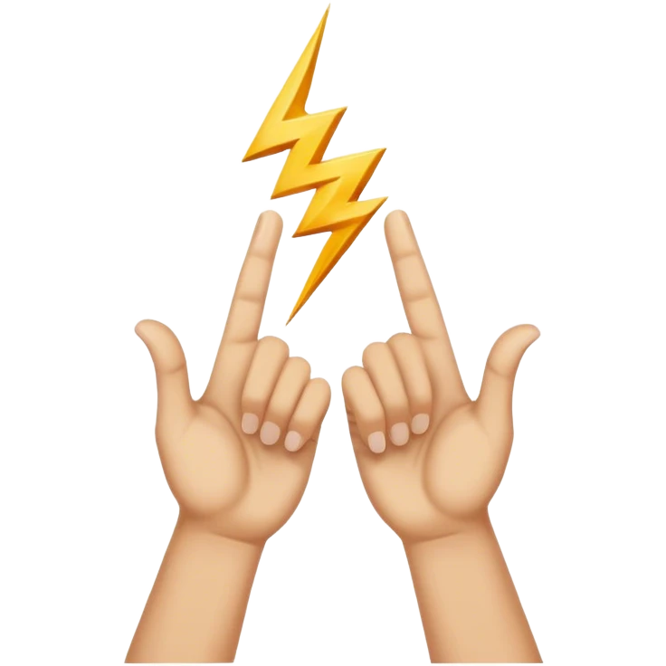 Hands making a thunder símbolo emoji