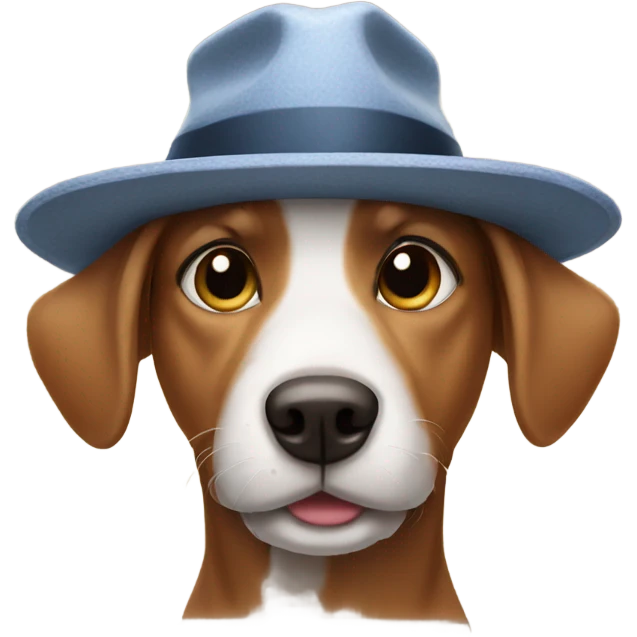 Dog wearing a hat emoji