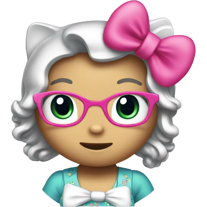 hello kitty with bow emoji