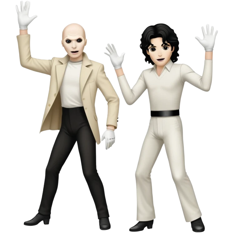Voldemort next to Michael jackson dancing silly  emoji