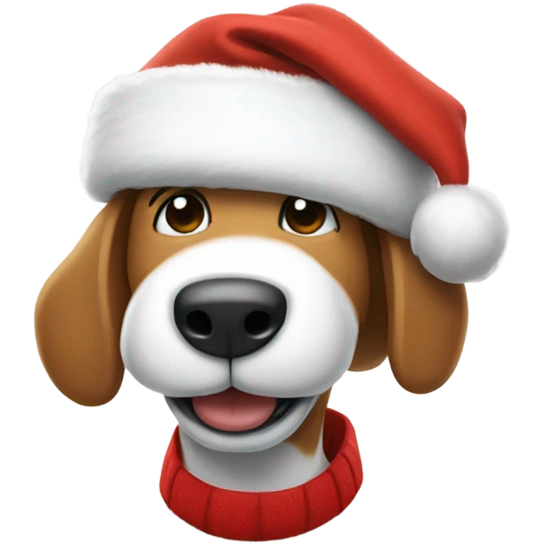 snoopy wearing a Santa hat emoji